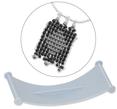 Baby Jewel Loom and woven pendant